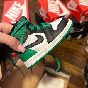 Nike Green and Black Baby Sneakers